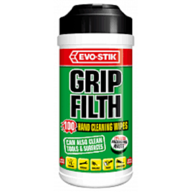 Picture of EVO-STIK GRIPFILTH WIPES 100 WIPES TUBS