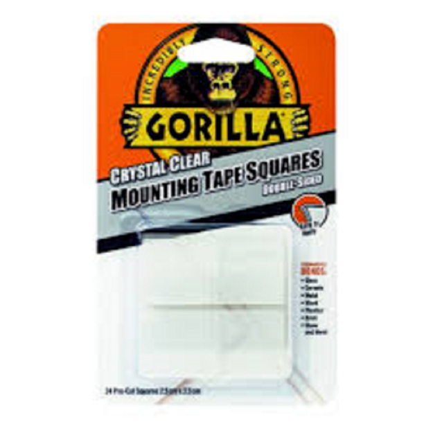 Picture of GORILLA MOUNTING TAPE 2.5CM SQUARES CLEAR
