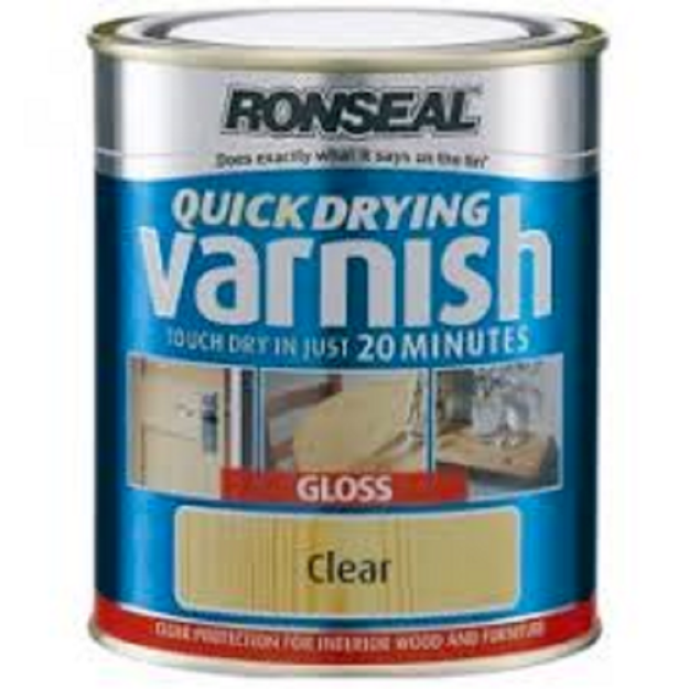 Picture of 250ML RONSEAL GLOSS Q/DRY CLEAR VARNISH