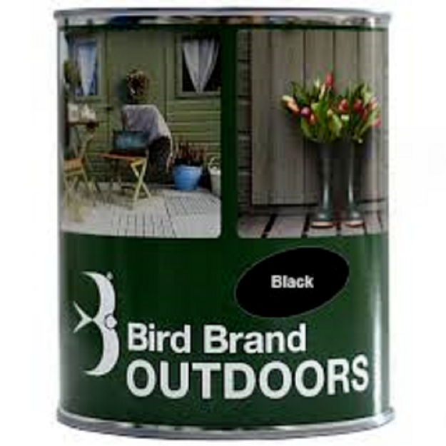 Picture of BIRD BRAND OUTDOOR PAINT BLACK 1L