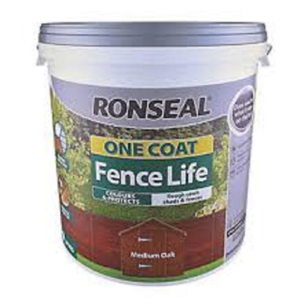 Picture of 9LTR  RONSEAL FENCE LIFE MEDIUM OAK ONE COAT