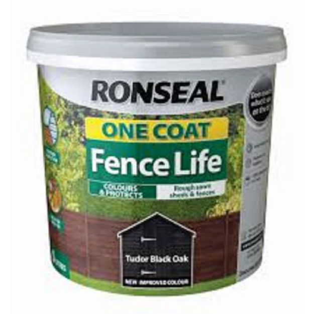 Picture of 9LTR  RONSEAL FENCE LIFE TUDOR BLACK ONE COAT