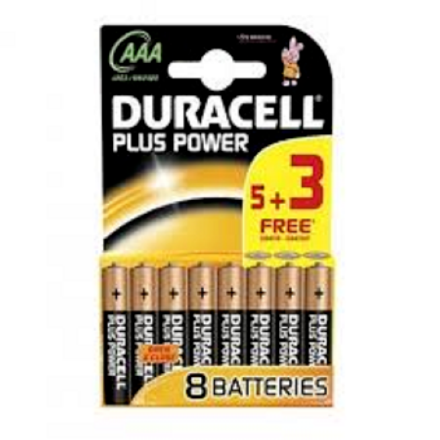 Picture of DURACELL AAA 5+3 FREE BATTERIES