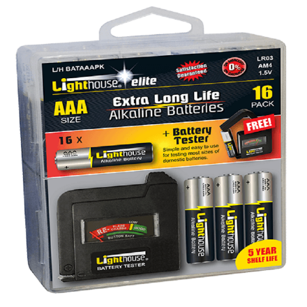Picture of LIGHTHOUSE AAA BATTERIES PK(16)