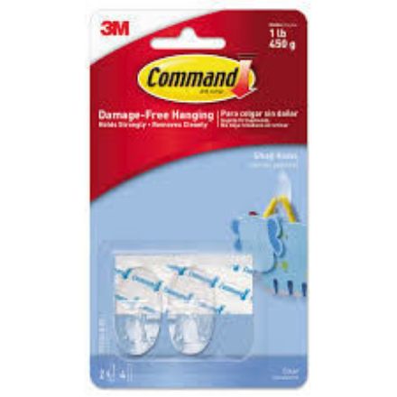 Picture of COMMAND PICTURE HANGING CLEAR HOOKS 2PK SMALL