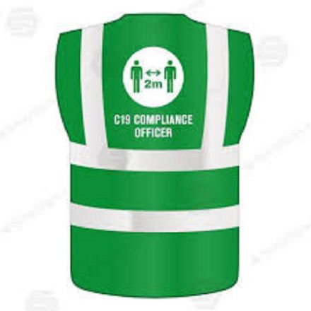 Picture of COVID-19 COMPLIANCE OFFICER VEST LARGE - XL GREEN