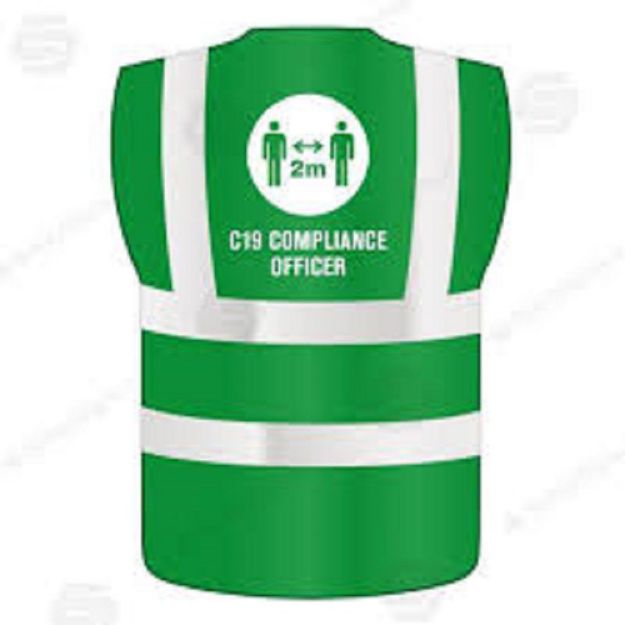 Picture of COVID-19 COMPLIANCE OFFICER VEST SMALL/MEDIUM GREEN