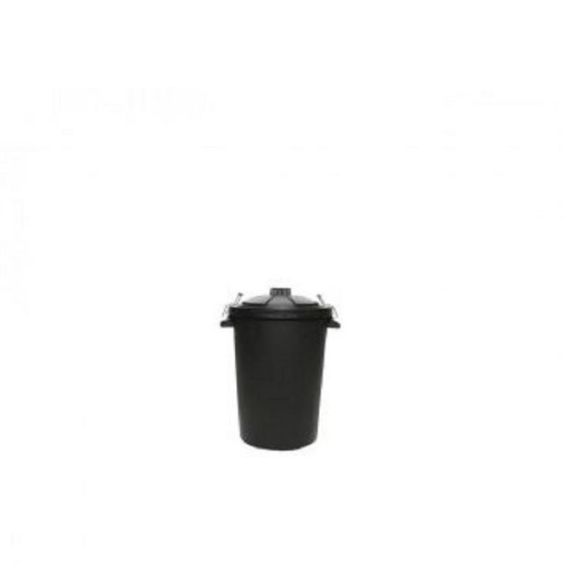 Picture of Black PVC Dustbin with Wire Clips - 85ltr