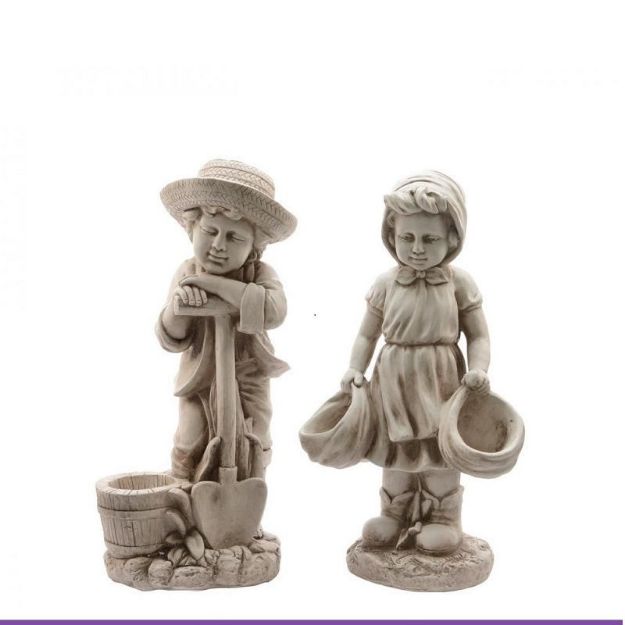 Picture of Children with Planter - 2 Assorted