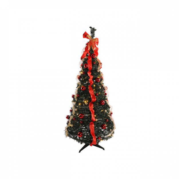 Picture of Pre-Lit Holly Dressed Pop-Up Tree - 6ft