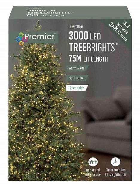 Picture of 3000 LED MULTI ACTION TREEBRIGHTS WITH TIMEER - WARM WHITE