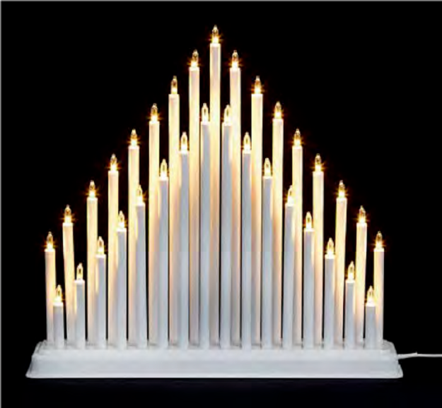 Picture of 33 LIGHT CANDLE BRIDGE TOWER - WHITE