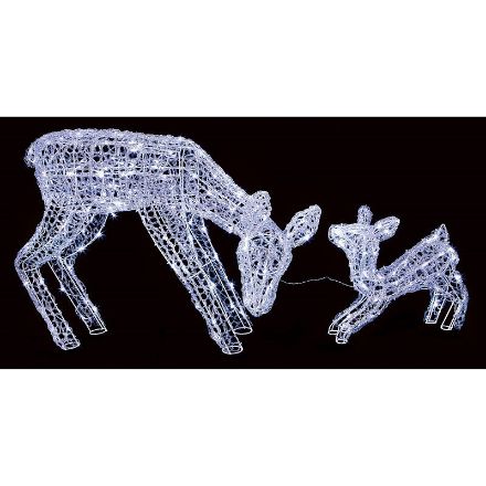 Picture of Premier LED Soft Acrylic Mother and Baby Reindeer - Set of 2