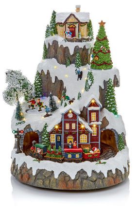 Picture of LED Musical Christmas Village Scene - 43cm