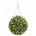 Picture of TOPIARY WHITE ROSE BALL - 30CM