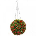 Picture of TOPIARY RED ROSE BALL - 30CM
