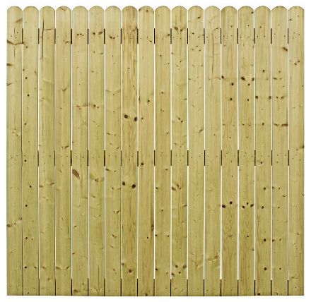 Picture of 1.8M X 1.8M ROUND TOP CLOSED BOARD FENCE PANEL