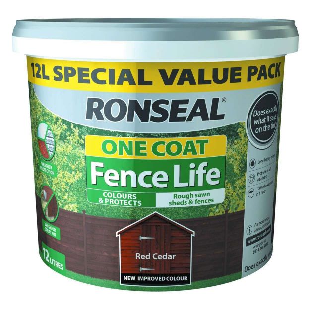 Picture of RONSEAL FENCE LIFE PLUS RED CEDAR 12L