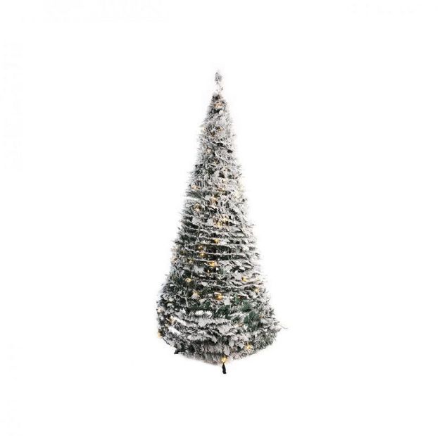Picture of Holly Flock Pre-Lit Pop-Up Tree - 6ft