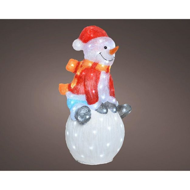 Picture of LED ACRYLIC SNOWMAN ON BALL - 70.5CM