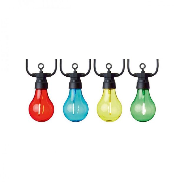 Picture of 10 OUTDOOR CONNECTABLE FESTOON PARTY LIGHTS-MULTI - COLOURED