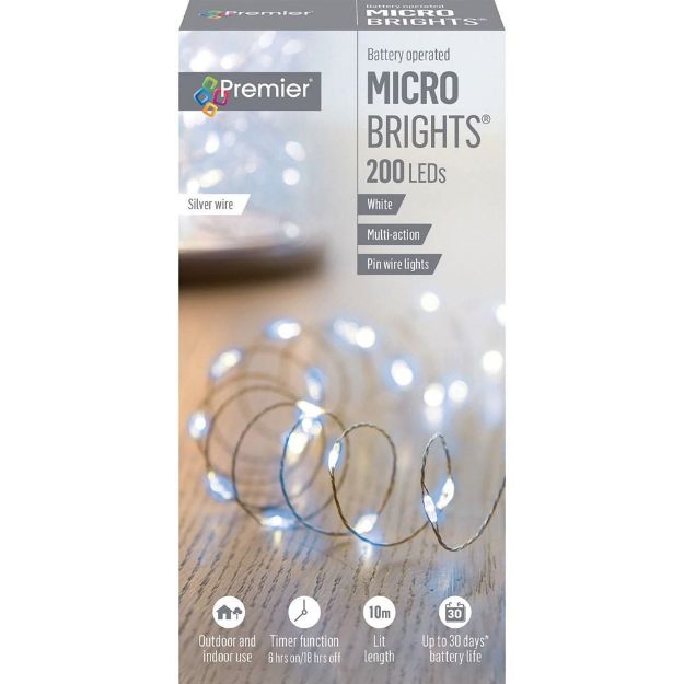 Picture of 200 MULTI ACTION LED MICROBRIGHTS BATTERY OPERATED LIGHTS - WHITE