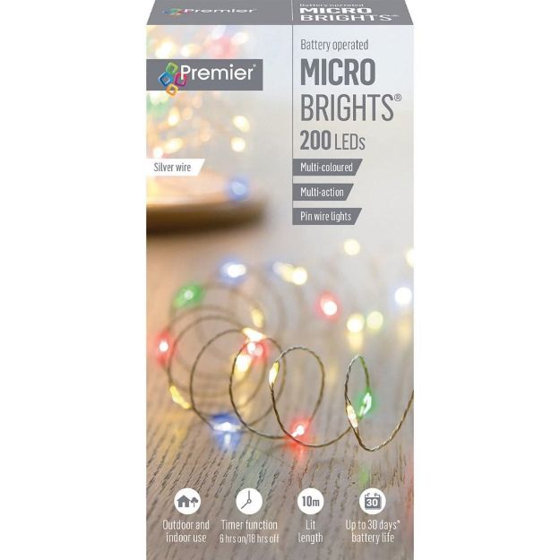 Picture of 200 MULTI-ACTION  LED MICROBRIGHTS BATTRY OPERATED LIGHTS MULTI-COLOURED