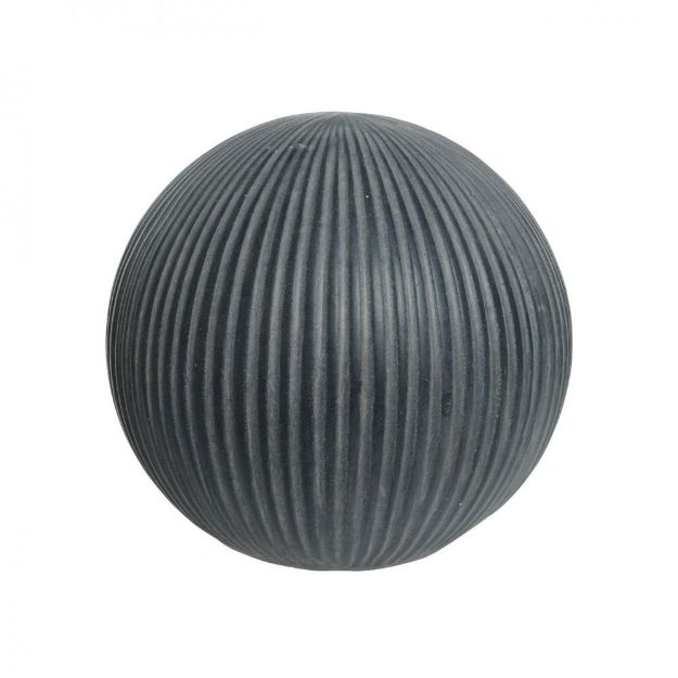 Picture of FIBRECLAY RIBBED LARGE GARDEN SPHERE ANTHRACITE