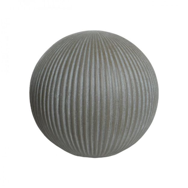 Picture of FIBRECLAY RIBBED LARGE GARDEN SPHERE - TAUPE