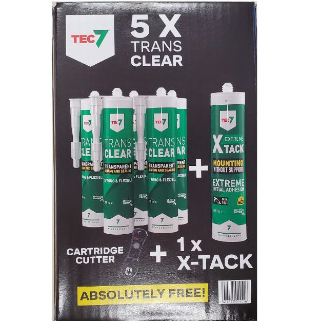 Picture of 5 x TEC 7 CLEAR + 1 X-TACK + FOC CUTTER