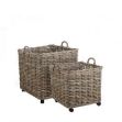 Picture of MARCIA SET OF 2 SQUARE  BASKETS ON WHEELS