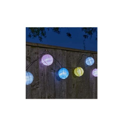 Picture of 10 CHINESE LANTERN SOLAR STRING LIGHTS