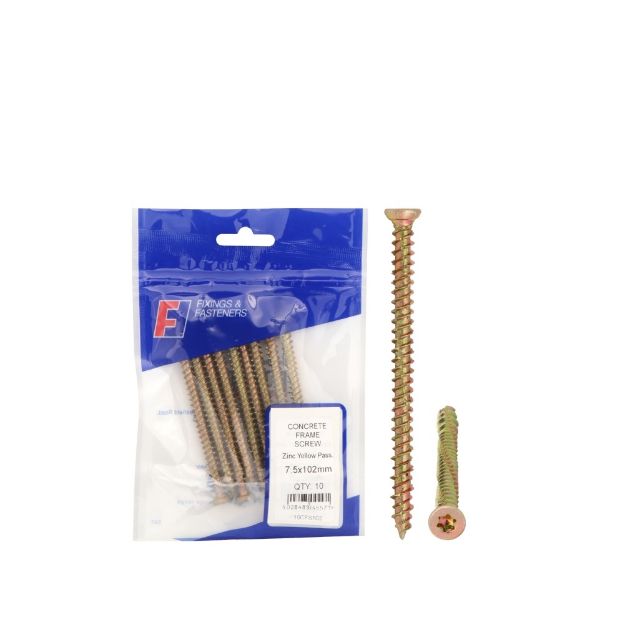 Picture of CONCRETE FRAME SCREW 7.5x102mm BAG 10