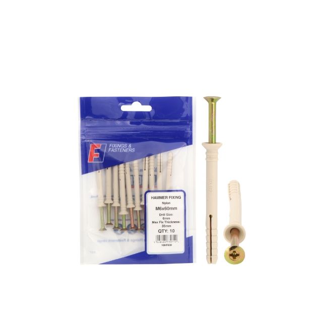 Picture of HAMMER FIXING M6x60mm BAG 10