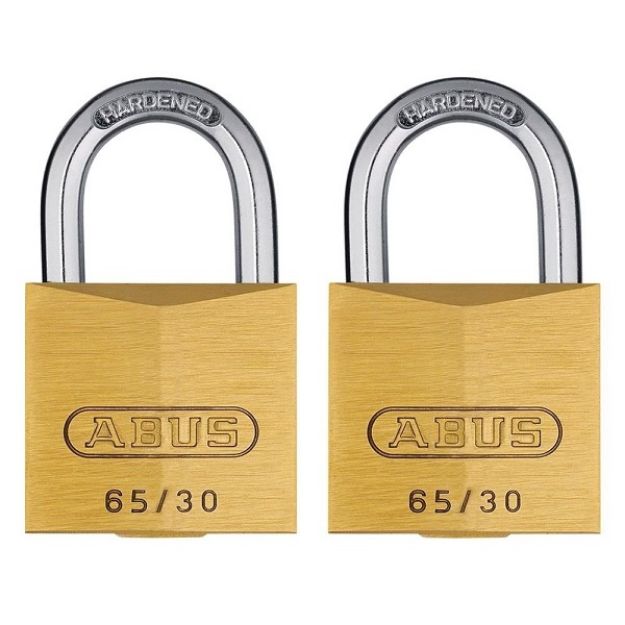 Picture of TWIN PACK COMPACT BRASS PADLOCK 30MM