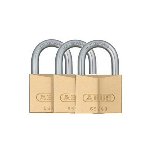Picture of TRIPLE PK COMPACT BRASS PADLOCK 40MM