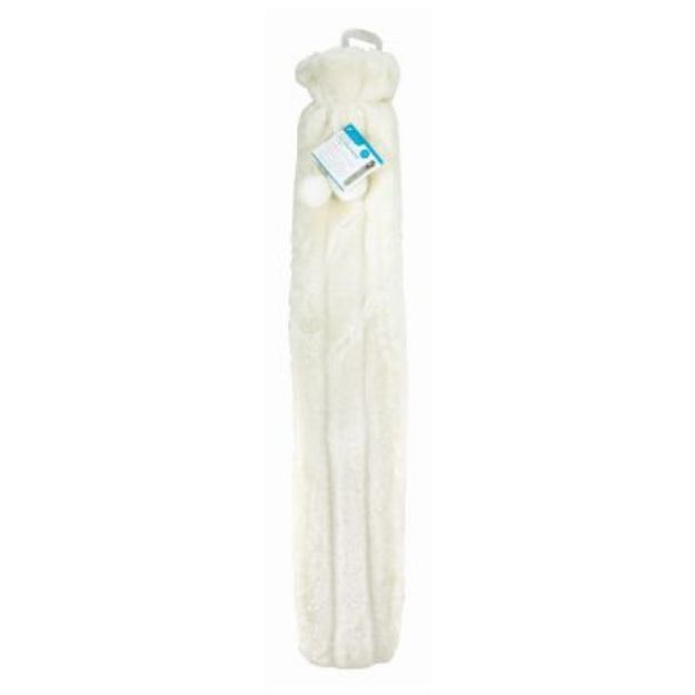 Picture of EXTRA LONG HOT WATER BOTTLE - CREAM