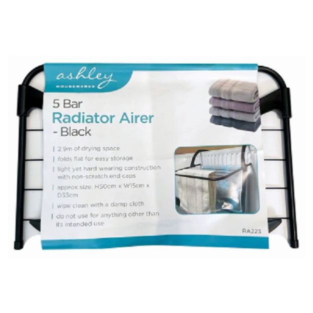 Picture of 5 BAR RADIATOR AIRER - BLACK