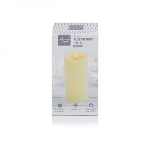 Picture of FLICKABRIGHTS BATTERY OPERATED CANDLE 18CM