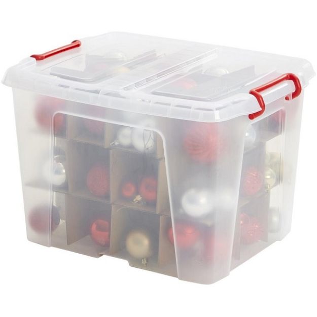 Picture of CHRISTMAS BAUBLES BOX WITH 36 DIVIDERS