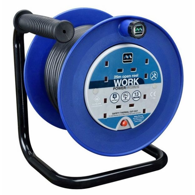 Picture of LUCECO MASTERPLUG 25M 4 SOCKET CABLE REEL