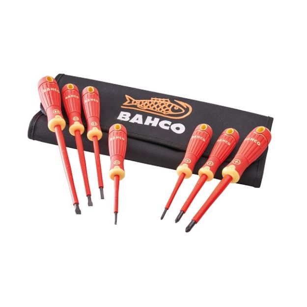 Picture of BAHCO 7 PCE VDE SCREWDRIVER SET IN WALLET