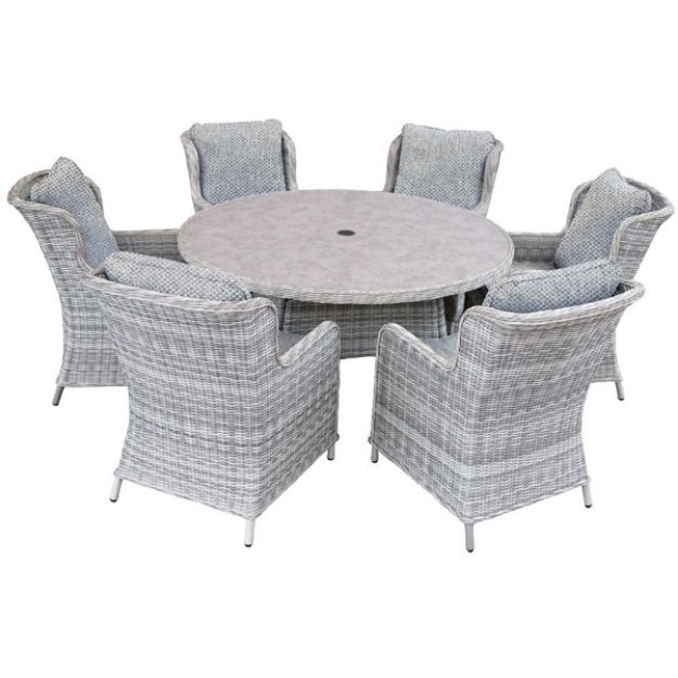 Picture of YATES 6 SEATER ROUND DINING SET - 1.5M