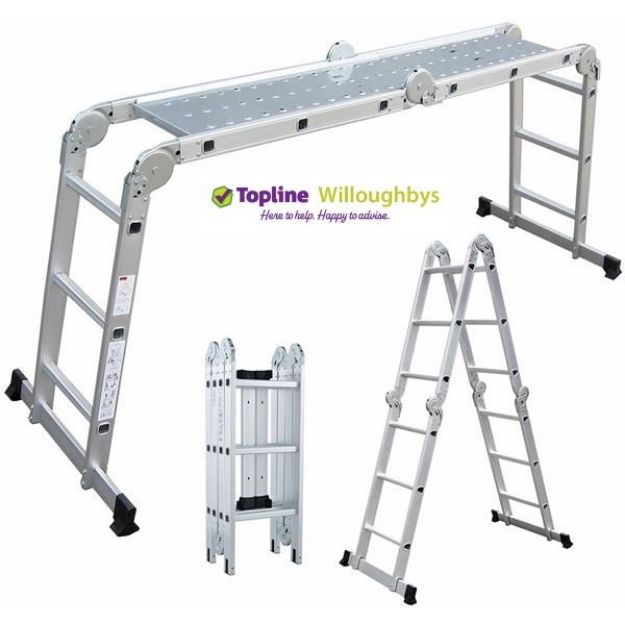 Picture of Buildsure Foldable Multi Purpose 4 Way Ladder 