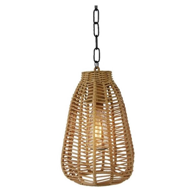 Picture of LED WICKER PENDANT LIGHT B/O - WW